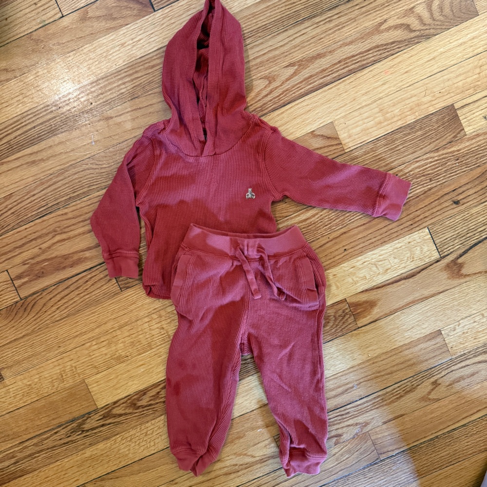 GAP Baby Red Ribbed Outfit